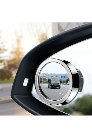 Kör Nokta Aynası Krom 360 Derece Açı Ayarlı Dış Bükey Lens 2li Set Üniversal Acp-012