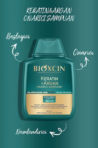 Keratin Argan Şampuan + Saç Bakım Kremi Seti Onarıcı, Parabensiz, Keratin İçerikli Tüm Saç Tipleri
