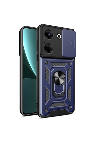 Tecno Camon 20 Pro 4g Kılıf Manyetik Standlı Kamera Korumalı Yüzüklü Zırh Tank Kılıf Koruyucu Kapak