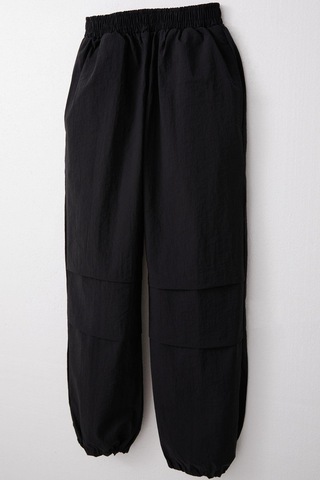 Breeze Kız Çocuk Paraşüt Jogger Paça Pantolon 6-12 Yaş, Siyah Siyah