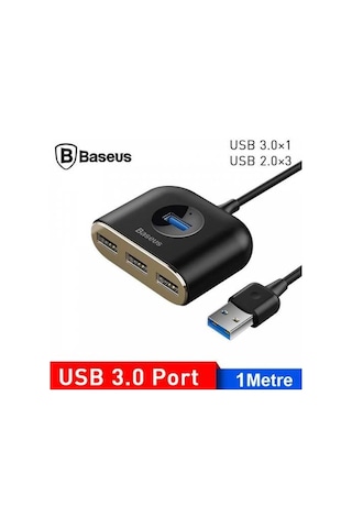 Baseus 1MT 4in1 USB HUB Adaptör USB3.0 TO USB3.0*1+USB2.0*3 Yükse