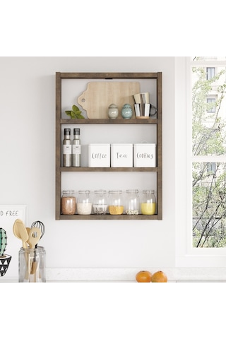 Robinhome Robin Home Marla 3'Lü Duvar Rafı Mutfak Banyo Rafı Bronz Ma1-Pb