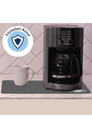 Valerine Life Kahve Makinesi Matı Su Geçirmez Kaymaz Yıkanabilir Çaycı, Çay Espresso Makinesi Pad 35x45cm 27240111
