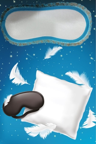 Pembecin Uyku Göz Bandı Maskesi Işık Önleyici Gözlük Maske Bant Eye Mask Mavi Beyaz