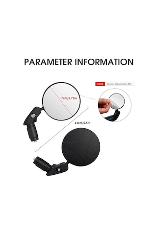 Yifomall Sones Bisiklet Geniş Görüş Geribakış Aynası - 360 Derece Döner, Hd Anti-glare, Tüm Kollara Uyumlu, Yüksek Güvenlik