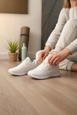 Enoch Erkek Örgü Panelli Esnek Tabanlı Günlük Spor Ayakkabı Sneaker Beyaz
