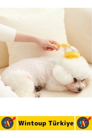 Ergonomik Kedi Köpek Banyo Temizlik Masaj Etkili Zararsız Silikon Sıvı Hazneli Evcil Hayvan Tarağı