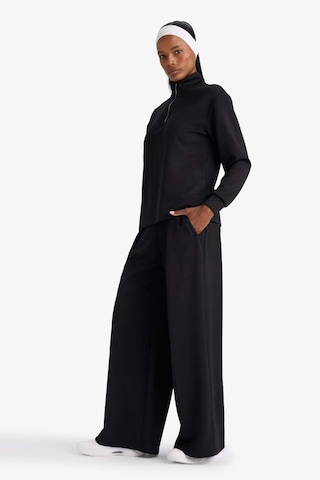 Defacto Wide Leg Geniş Paça Standart Boy Modal Eşofman Alt F8429ax26spbk81 Siyah-bk81