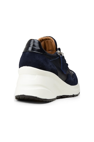 Deery Kadın Hakiki Süet Lacivert Dolgu Topuk Sneaker - M9147zlcvc01
