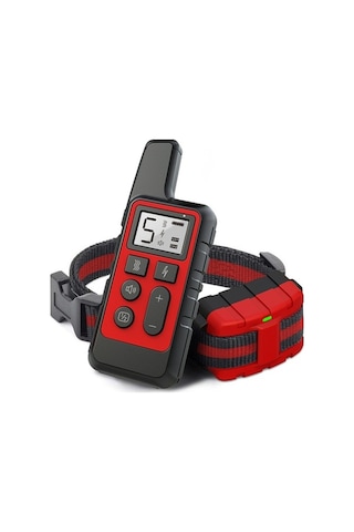 Köpek Eğitim Uzaktan Kumanda Elektrikli Şok Elektronik Yaka Kırmızı Ve