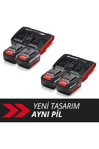 Einhell 18V 2 x 4,0 Ah PXC Twincharger Kit Akü & Şarj Cihazı - 4512112