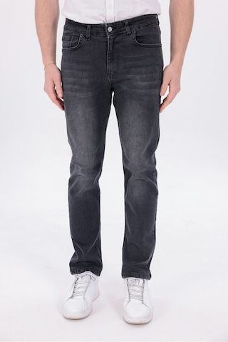 Blayn Jeans Erkek Gri Regular Fit Düz Paça Esnek Denim Kot Pantolon Günlük Antrasit Gri