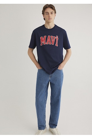 Mavi Mavi Logo Baskılı Koyu Lacivert Erkek T-shirt M0611711-84371 Koyu Lacivert
