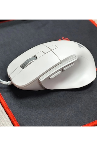 Jedel Cp102 Beyaz Professional 7 Butonlu Rgb Işıklı Ergonomik Kablolu Mouse -