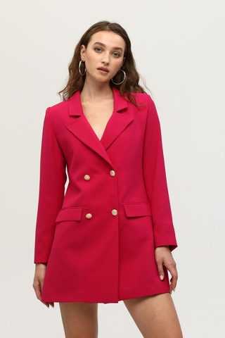 Feminist Fuşya Astarlı Düğme Kapamalı Blazer Ceket 0105123.12 Fuşya