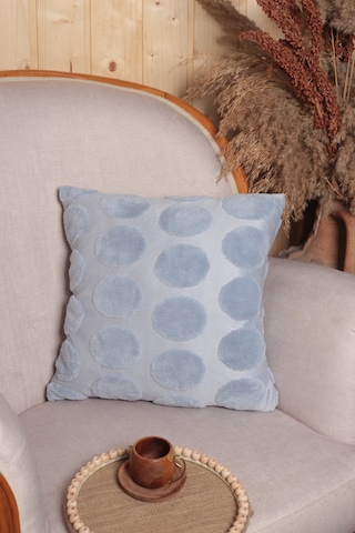 Luna Welsoft Jakarlı Dekoratif Kırlent Kılıfı 43x43 Cm - Ztluna0 Mavi