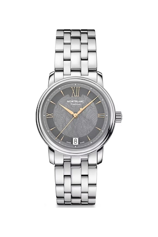 Montblanc Tradition Automatic Date 32 Mm Otomatik Saat 132317 Gri