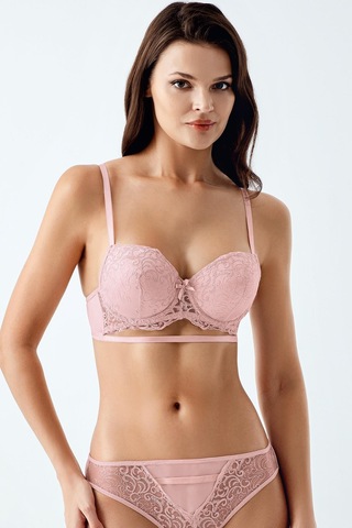Luw 6116 Pudra Dolgulu Sütyen Külot 2Li Takım Pudra