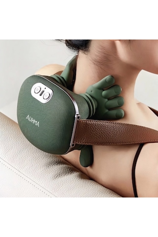 Auhma Amg38 Şarjlı Isıtmalı Boyun Ve Omuz Masaj Aleti 3d Yoğurma Derin Doku Shiatsu Masaj Cihazı 45 C Heat Therapy Varsayılan