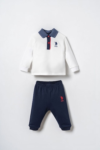 U.S. Polo Assn. Erkek Bebek Beyaz Uzun Kol Pijama Takım Usb3195-c-v3 Usb3195-c-v3