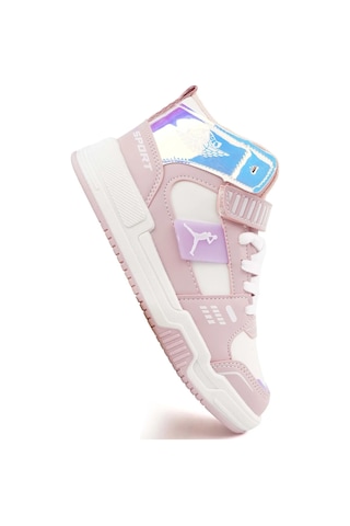 Cool King Flt Pudra Cırtlı Basketbol Kız Çocuk Spor Ayakkabı Pudra