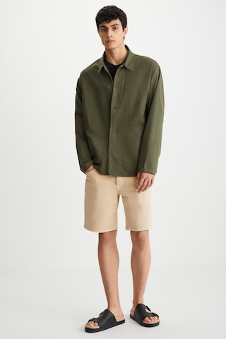 Wagner Erkek Özel Dokulu Kalın Kumaş Düğmeli 3 Cep Detaylı Regular Fit Haki Ceket