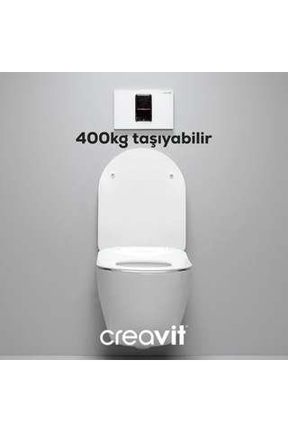 Yavaş Kapanan Asma Klozet İle Modern Banyo Çözümü Açık Bej