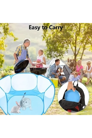 Elmpaly Siyah 1 Adat Katlanır Taşınabilir Küçük Hayvan Çiti Nefes Alabilir Temizlenmesi Kolay