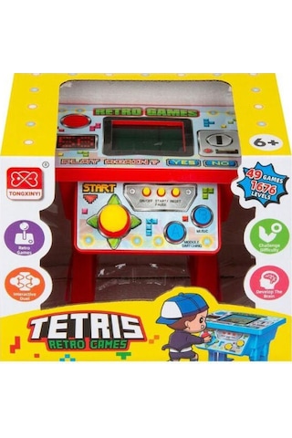 Nostaljik Tetris Oyun Konsolu Kırmızı Xy9077a