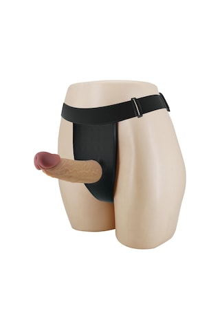 Odins Shop 17.5 CM Belden Bağlamalı İçi Boş 7 CM Dolgulu Strapon Penis - Houston