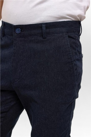 Lacivert Regular Armürlü Pantolon Lacivert