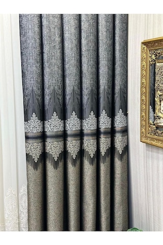 Titus Fj632145 V-913 Siyah 1/3 Sık Pileli Fon Perde Apm A Antrasit