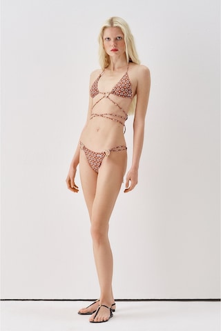 Sagaza Studio Ss6055 Çtır Çiçek Desenli Üçgen Bikini Set Cok Renklı