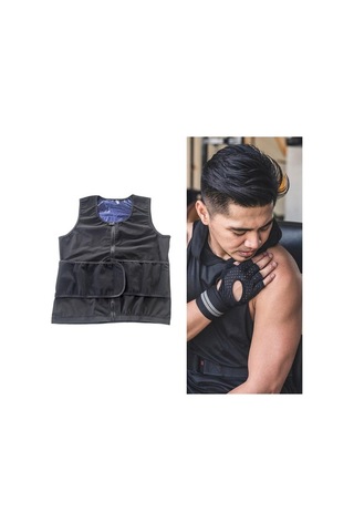 Ganzhoushop Yeleği Vücut Suntek Siyah Sauna İnceltici İçin Erkekler Geniş Bel Yj Siyah