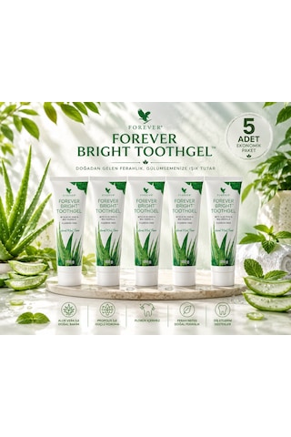 Forever Bright Aloe Vera Özlü Diş Macunu 130 G x 5