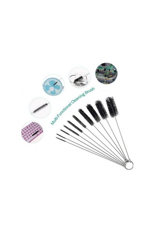 Flybuy Temizleme Fırçası 10 Parça Naylon Şerit Paslanmaz Çelik Ev Kullanımı