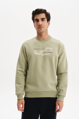AR-MA Arma Erkek Regular Fit 3 İplik Kalın Kumaş Baskılı Bisiklet Yaka Sweatshirt K30124603002 Yeşil