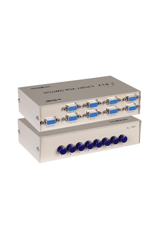 S-link Sl-158c 8x1 Port Vga Switch 8 Giriş - 1 Çıkış Çoklayıcı Çoğaltıcı