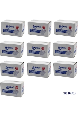Dolphin Kilitli Şeffaf Buzdolabı Kilitli Saklama Poşeti Torba - 11x14 Cm. - 600 Adetlik 10 Kutu