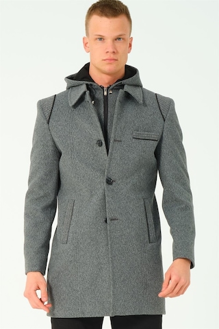 Plt9335 Dewberry Erkek Palto-koyu Gri-2