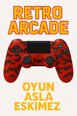 Ps4 Kolu Kablosuz, Şarj Edilebilir, Titreşimli Kırmızı Kamuflaj