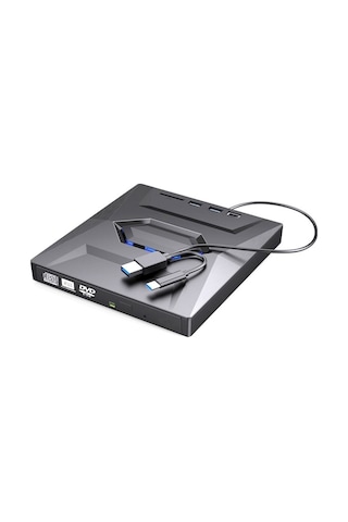 Sones B21-y 3.0 Usb Harici Mobil Çok İşlevli 5'i 1 Arada Dizüstü Bilgisayar Tipi C Dvd Kaydedici Optik Sürücü