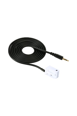 Gajeena Mercedes Aux Kablosu 3.5mm Jack 12 Pin, 144cm Uzunluk, Audio 20/30/50 Aps Uyumlu, Cep Telefonu/mp3 Müzik Bağlantısı, Siyah