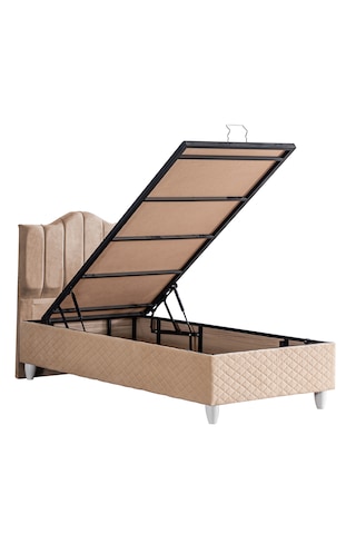 Trend İkili Set, Trend Tek Kişilik Baza Başlık Seti Bej 90 x 190
