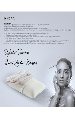 Tago Home Visco Ortopedik Hydra Güzellik Yastığı 60x40x15 Cm Beyaz