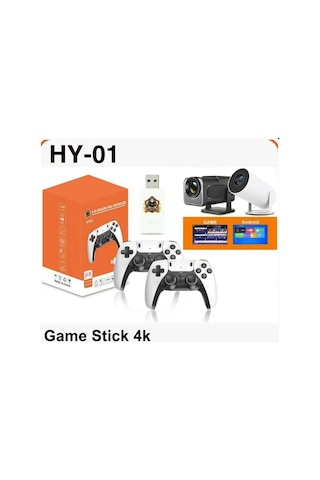 Hy01 2.4g Wireless Dual Controller Kablosuz Usb Oyun Kolu 2 Adet 64gb Hafıza Kartı Oyun Yüklü