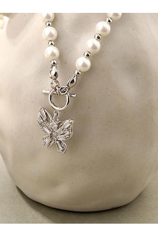 925 Ayar Gümüş Kolye Hediye Kadınlar Için Bildirimi Zincirleri Toka Tasarım Kelebek Kolye Aksesuarları Güzel Kuyumculuk Kolyeler Altın - Gümüş