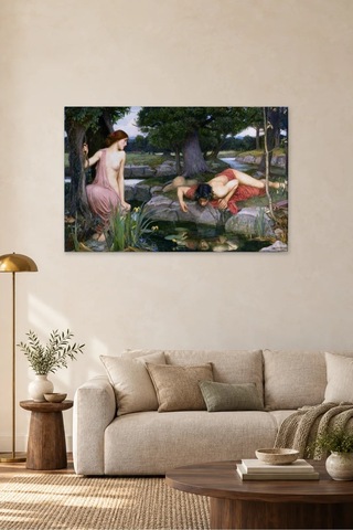 Fida Waterhouse Ekho Ve Narkissos Canvas Tablo Çok Renkli