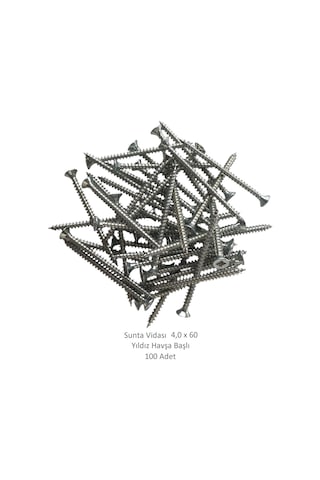 Sunta Vidası, 4,0 X 60 Mm, 100 Adet, Yhb Vida 4 x 60
