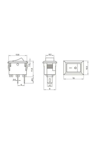 Kcd11 Mini On-Off Anahtar - Kırmızı - 5 Adet